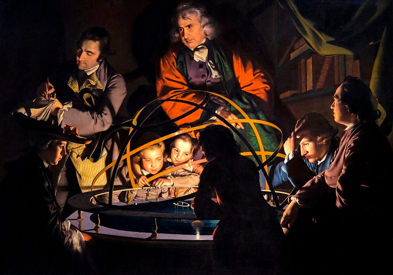 Joseph Wright Model systemu słonecznego 1766